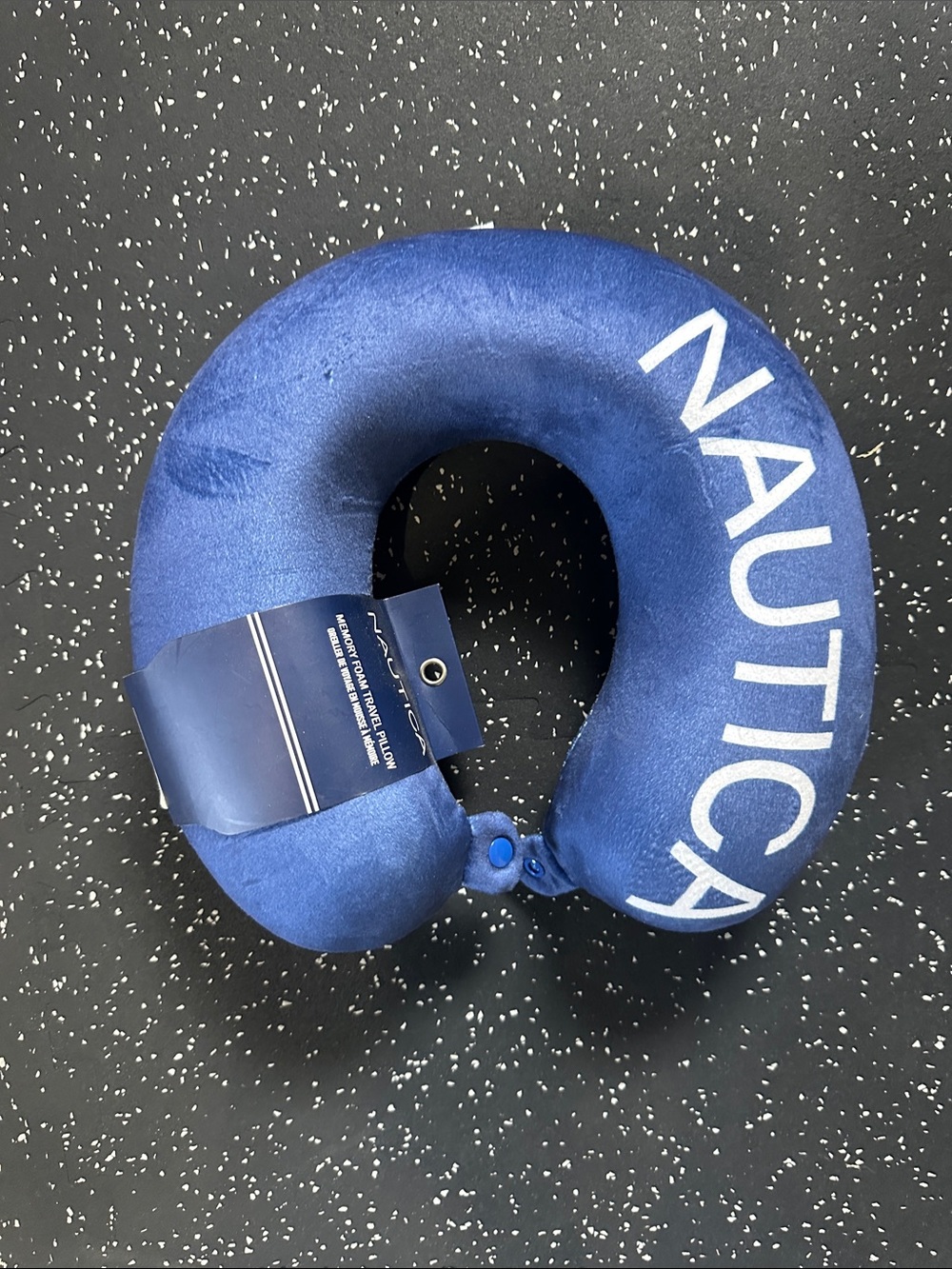 NEW Nautica Royal Blue Plush U-Shaped Travel Neck Pillow